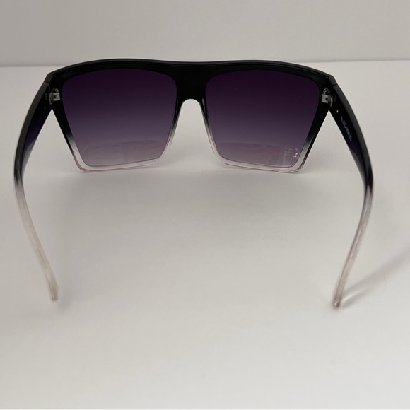 ALDO Oversized Square Oversized Aviator Gradient Sunglasses Black 2 Clear Frames - Picture 5 of 6